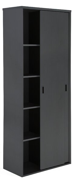 Szafa MODULUS z drzwiami przesuwnymi, 2000x800 mm, czarny