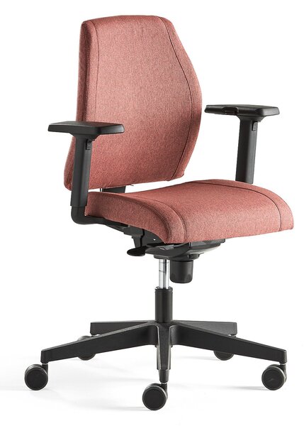 Krzesło biurowe LANCASTER, niskie oparcie, śliwkowy