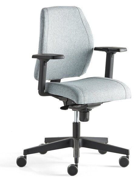 Krzesło biurowe LANCASTER, niskie oparcie, niebieskoszary