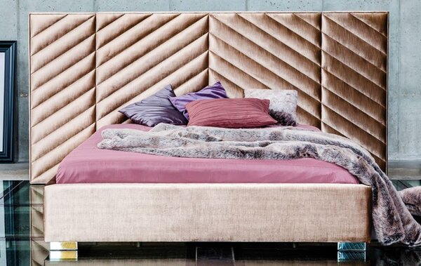 Łóżko tapicerowane Abete : Rozmiar - 160x200, Pojemnik na pościel - Tak, Grupa tkanin - GRUPA I