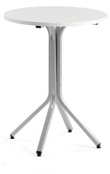 Stół VARIOUS, Ø700x900 mm, srebrny, biały
