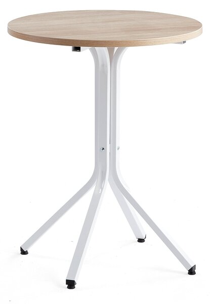 Stół VARIOUS, Ø700x900 mm, biały, dąb
