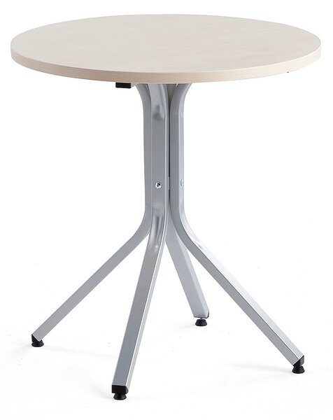 Stół VARIOUS, Ø700x740 mm, srebrny, brzoza