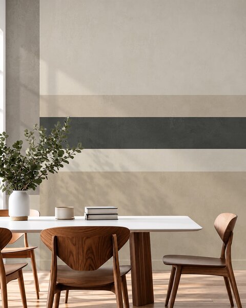 Fototapety Abstrakcyjne prostokąty w ciepłych odcieniach beżu z ciemnym paskiem, Fototapety 3D, Fototapety 3d geometryczna, w05890 : Uwalls.pl