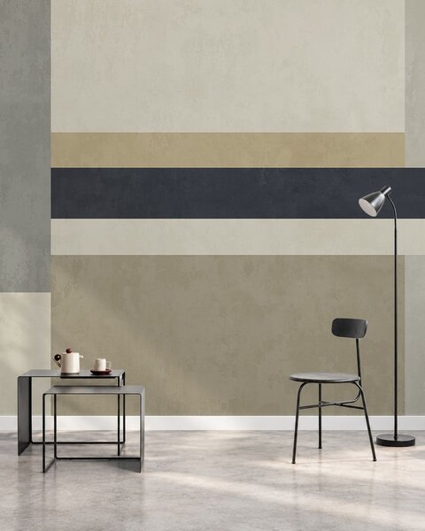 Fototapety Geometryczne bloki w odcieniach beżu i szarości z ciemnym paskiem, Fototapety 3D, Fototapety 3d geometryczna, w05890v1 : Uwalls.pl