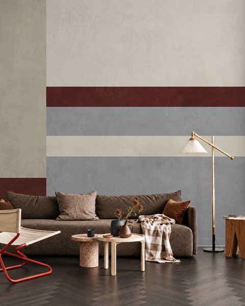 Fototapety Geometria abstrakcyjna z blokami w kolorach bordowym, szarym i beżowym, Fototapety 3D, Fototapety 3d geometryczna, w05890v2 : Uwalls.pl