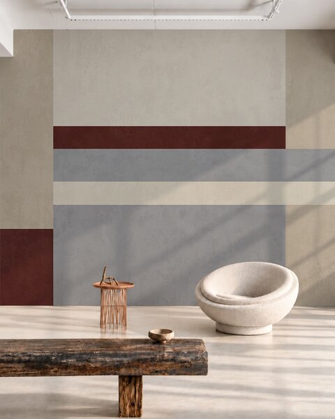 Fototapety Geometria abstrakcyjna z blokami w kolorach bordowym, szarym i beżowym, Fototapety 3D, Fototapety 3d geometryczna, w05890v2 : Uwalls.pl