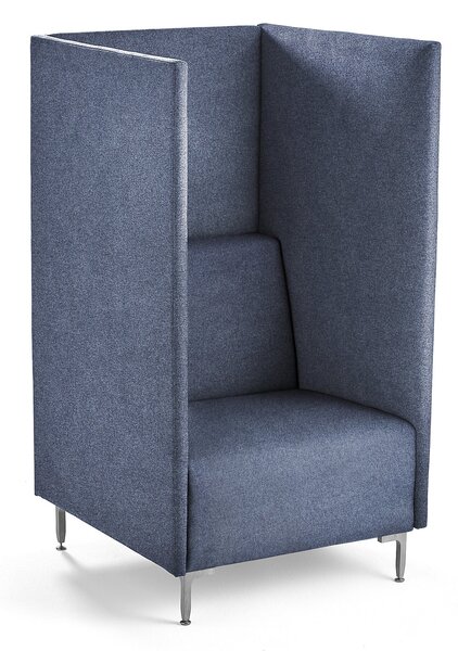 Sofa z ekranami dźwiękochłonnymi HUSH, 1-osobowa, ciemnoniebieski