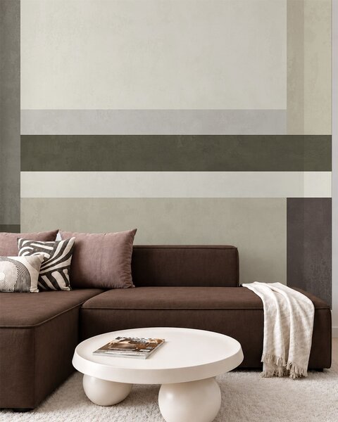 Fototapety Kompozycja geometryczna z blokami w kolorach oliwkowym, szarym i beżowym, Fototapety 3D, Fototapety 3d geometryczna, w05890v3 : Uwalls.pl