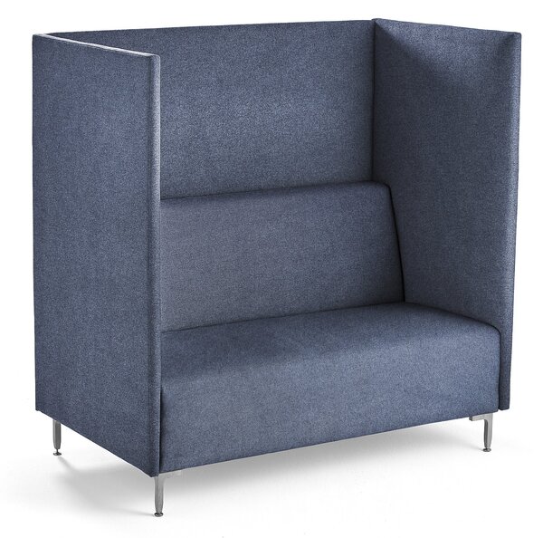 Sofa z ekranami dźwiękochłonnymi HUSH, 2-osobowa, ciemnoniebieski