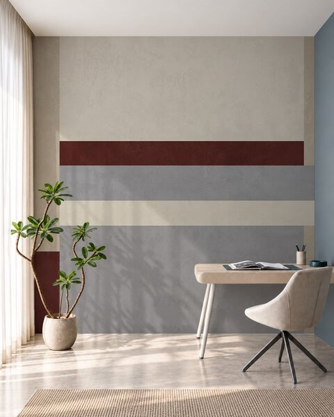Fototapety Geometria abstrakcyjna z blokami w kolorach bordowym, szarym i beżowym, Fototapety 3D, Fototapety 3d geometryczna, w05890v2 : Uwalls.pl