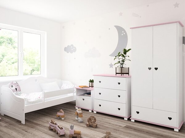 Zestaw mebli dla dziewczynki HEART z łóżkiem