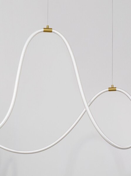 Stalowa lampa wisząca LED ze ściemniaczem w kolorze złota Cerelia – Nova Luce
