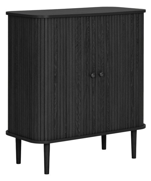 Czarna komoda z litego drewna sosnowego 80x87x40 cm Nikko – House Nordic