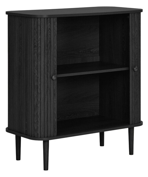 Czarna komoda z litego drewna sosnowego 80x87x40 cm Nikko – House Nordic