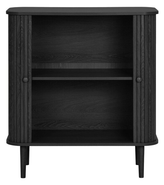 Czarna komoda z litego drewna sosnowego 80x87x40 cm Nikko – House Nordic