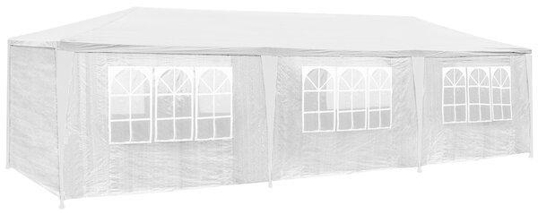 Tectake 400934 pawilon namiot ogrodowy handlowy 9x3m 8 ścian - biały