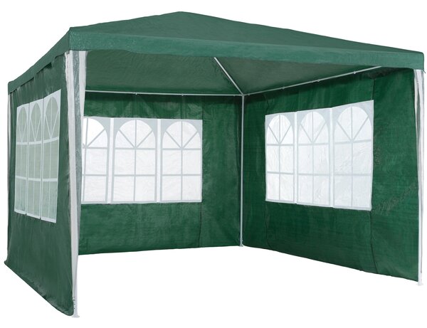 Tectake 401512 składany pawilon namiot ogrodowy 3x3m z 3 ścianami - zielony