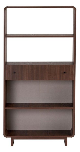 Regał w dekorze orzecha w ciemnym naturalnym kolorze 78x153x34 cm Senza – Nordure