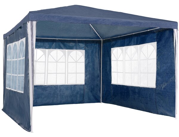 Tectake 400933 składany pawilon namiot ogrodowy 3x3m z 3 ścianami - niebieski