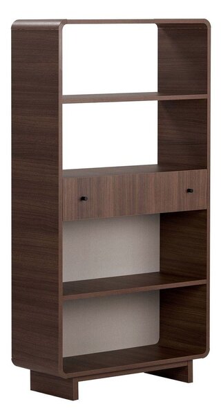 Regał w dekorze orzecha w ciemnym naturalnym kolorze 78x153x34 cm Senza – Nordure