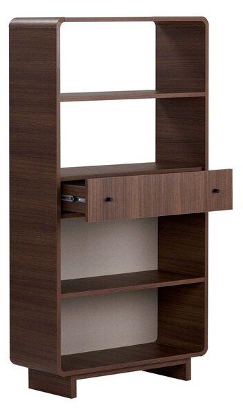Regał w dekorze orzecha w ciemnym naturalnym kolorze 78x153x34 cm Senza – Nordure