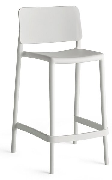 Krzesło barowe RIO, siedzisko 650 mm, biały