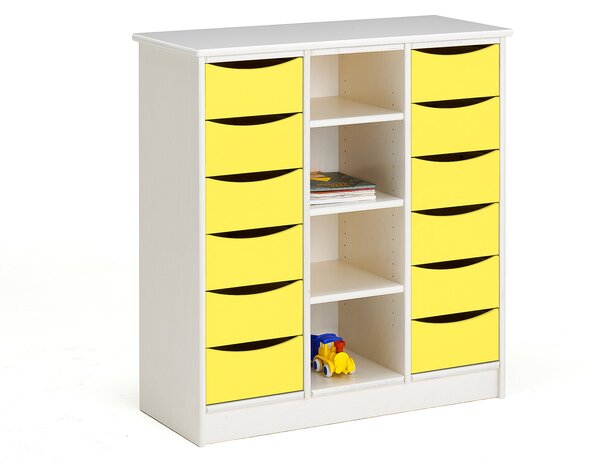Komoda Björkavi, 12 szuflad, żółty