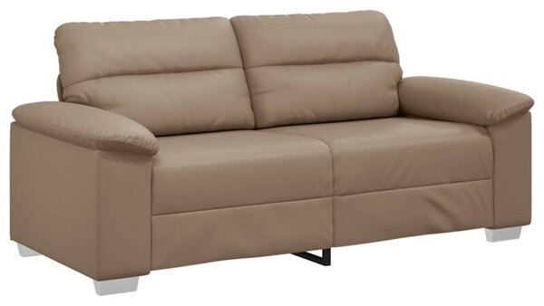 Sofa 2-osobowa cappuccino 180x81x84 cm ze skÃ³ry ekologicznej