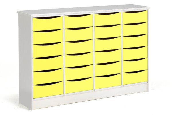 Komoda Björkavi, 24 szuflady, żółty