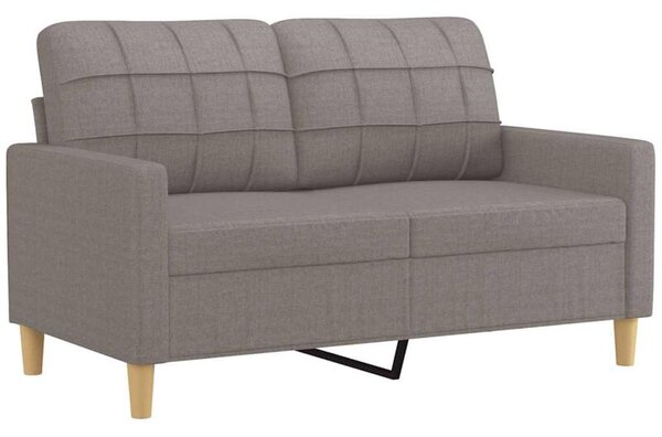 Sofa 2-osobowa, kolor taupe, 120 cm, tapicerowana tkaninÄ