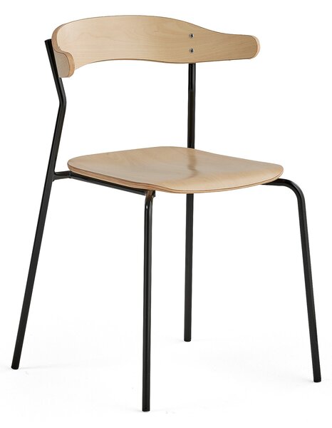 Krzesło VIGGO, antracyt, brzoza laminat
