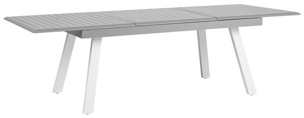 Stół ogrodowy rozkładany blat 175-255 cm aluminiowy szary Pereta Beliani