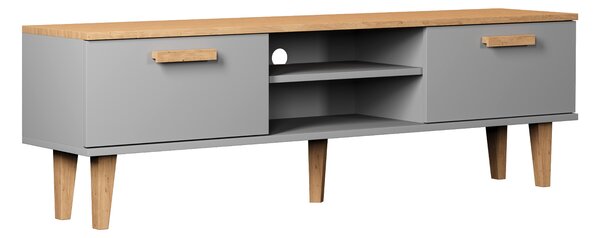 Szafka pod telewizor na nóżkach szary + hikora D3-B03