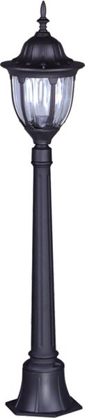 Czarna klasyczna stojąca lampa ogrodowa słupek - 5X S320 B6-P53