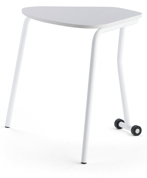 Stół składany HEX, 740x800x620 mm, biały, szary