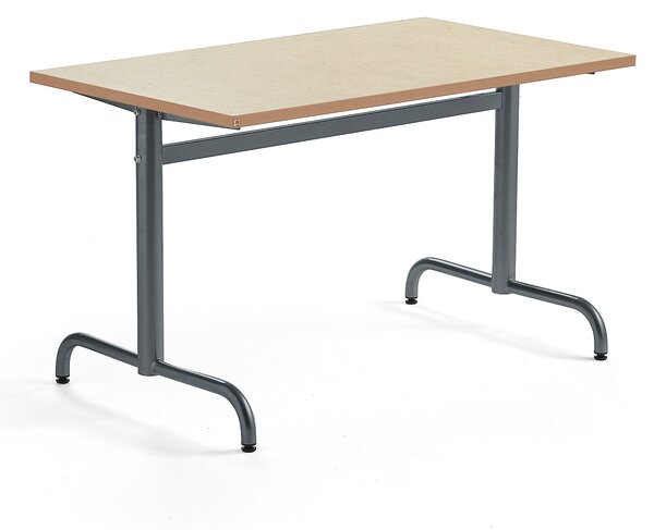 Stół PLURAL, 1200x700x720 mm, linoleum, beżowy, antracyt