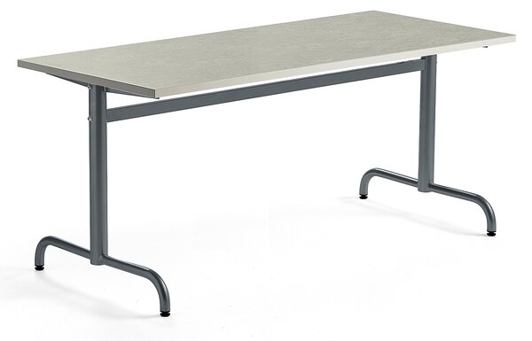 Stół PLURAL, 1600x700x720 mm, linoleum, szary, antracyt