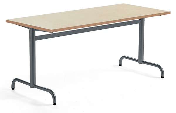 Stół PLURAL, 1600x700x720 mm, linoleum, beżowy, antracyt