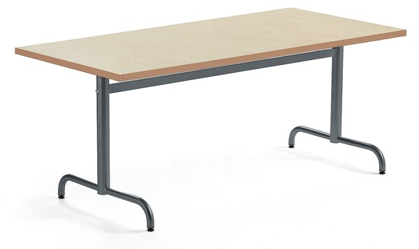 Stół PLURAL, 1600x800x720 mm, linoleum, beżowy, antracyt