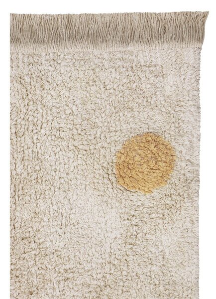 Żółto-kremowy bawełniany dywan dziecięcy tkany ręcznie odpowiedni do prania 120x160 cm Hippy Dots Honey – Lorena Canals