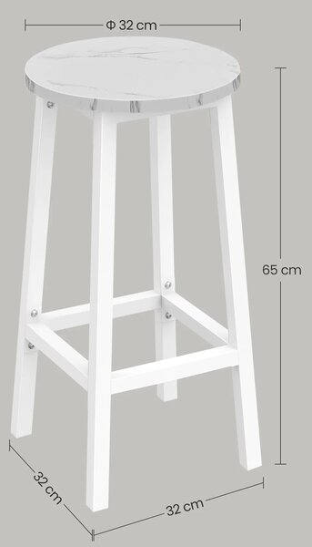 Nowoczesny hoker z podnóżkiem biały + marmur M7-C48