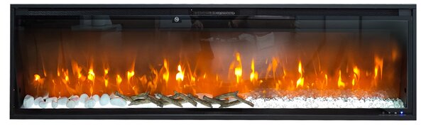 Kominek elektryczny ścienny 3D ElectricSun VERSALYS XXL, naścienny, podłogowy lub wbudowane, z dźwiękiem, 10 kolory, z aplikacją, L200xH41x15cm