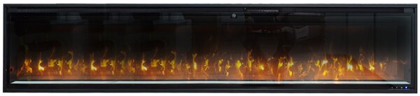 Kominek elektryczny ścienny 3D ElectricSun VERSALYS XXL, naścienny, podłogowy lub wbudowane, z dźwiękiem, 10 kolory, z aplikacją, L200xH41x15cm