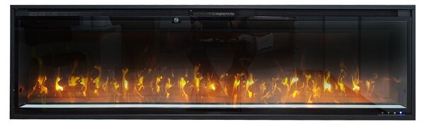 Kominek elektryczny ścienny 3D ElectricSun VERSALYS średni, naścienny, podłogowy lub wbudowane, z dźwiękiem, 10 kolory, z aplikacją, L153xH41x15cm