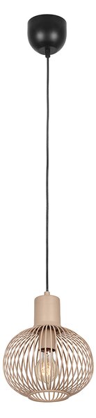 Moderne draad hanglamp zwart met beige 23cm - Gila Oswietlenie wewnetrzne