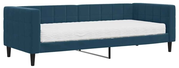 Sofa z materacem do spania, niebieska, 80x200 cm, aksamit