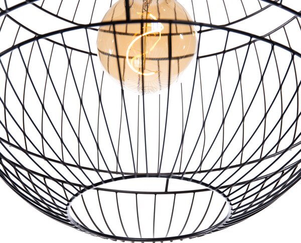 Nowoczesna lampa wisząca czarna 38 cm - Sphaera