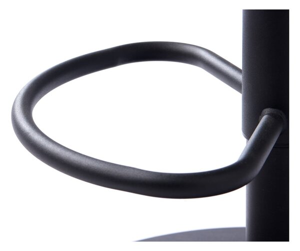 Ciemnoszary tapicerowany hoker z regulowaną wysokością/z podłokietnikami (wysokość siedziska 65 cm) Nolan – Unique Furniture