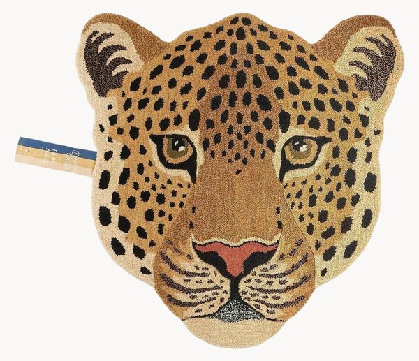 Ręcznie tuftowany dywan z wełny z długim włosiem Himani Leopard